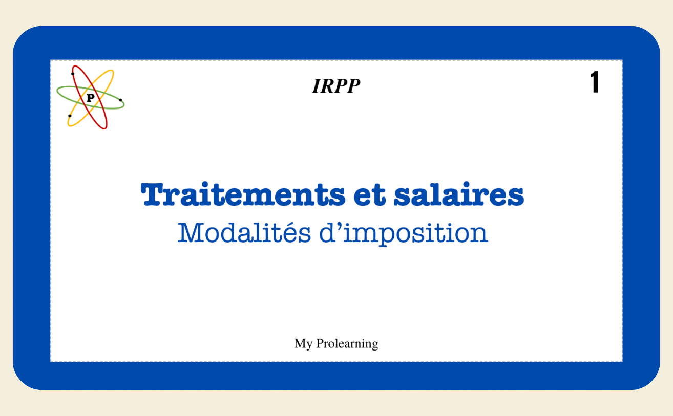 FICHES IRPP - My Prolearning