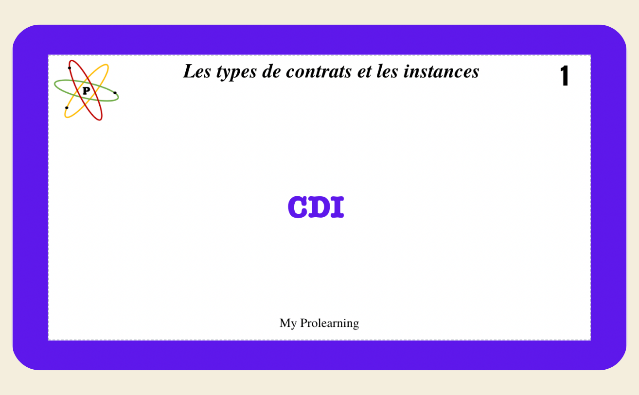 FICHES TYPES DE CONTRAT ET INSTANCES - My Prolearning