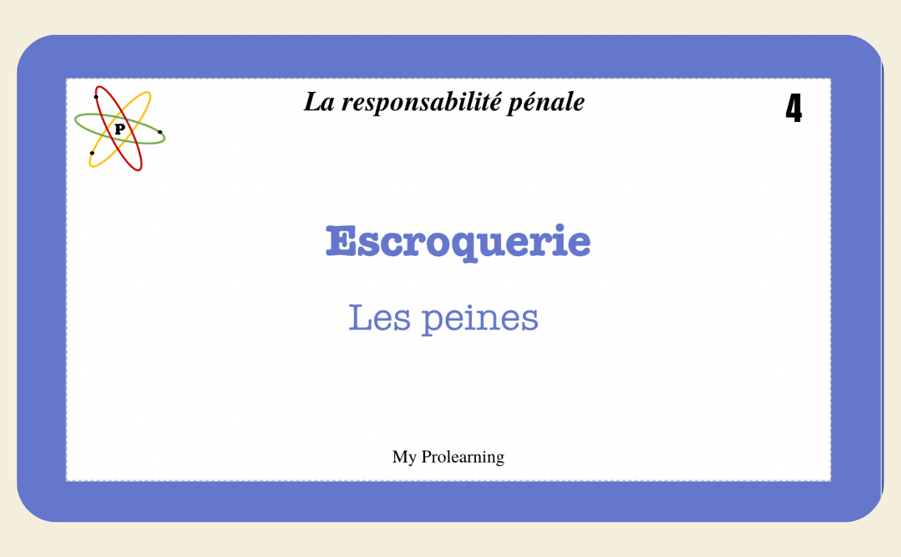FICHES RESPONSABILITÉ PÉNALE - My Prolearning
