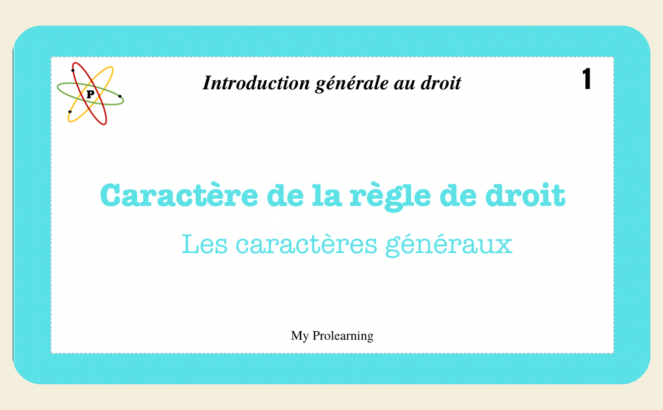 FICHES INTRODUCTION GÉNÉRALE - My Prolearning
