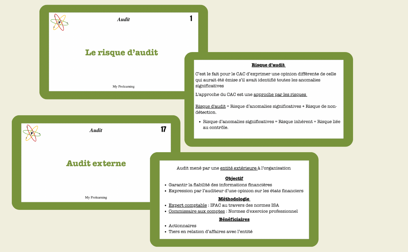 FICHES AUDIT - My Prolearning