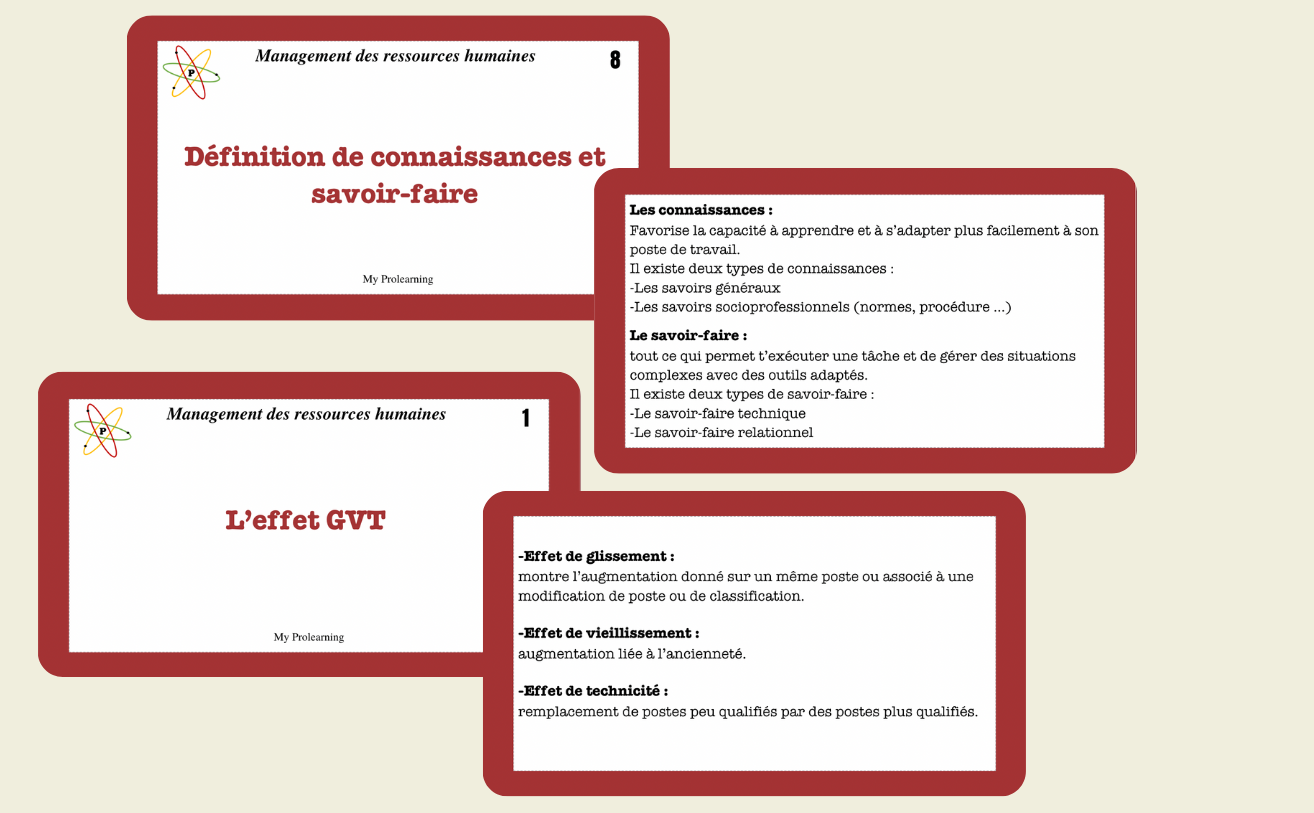 FICHES MANAGEMENT DES RESSOURCES HUMAINES - My Prolearning