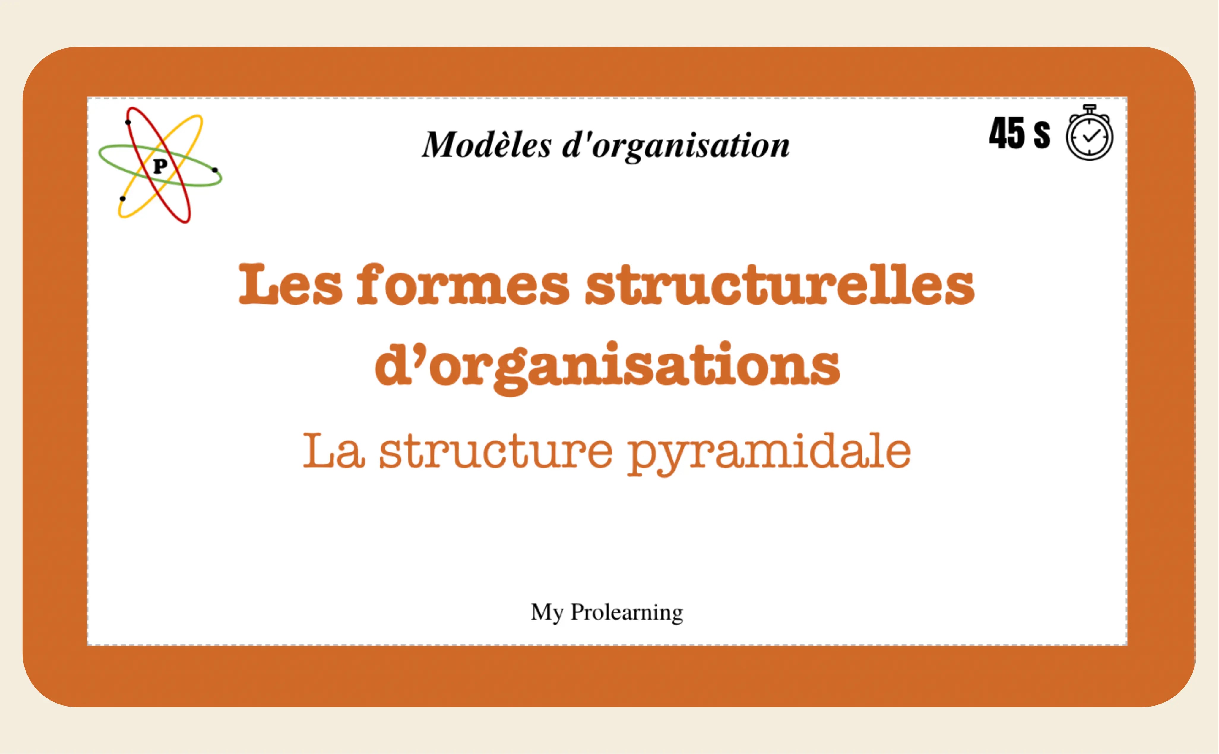 FICHES MODÈLES D'ORGANISATION - My Prolearning 