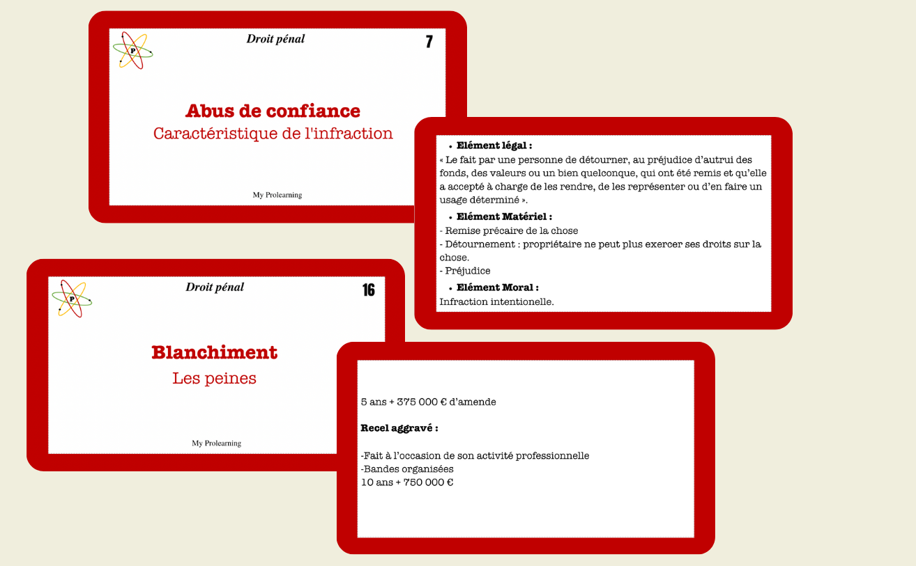 FICHES DROIT PENAL - My Prolearning