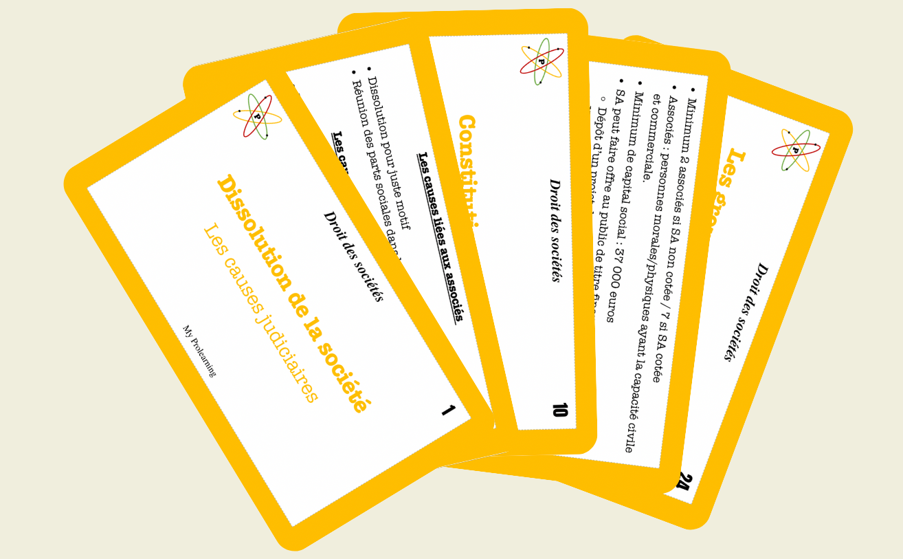 FICHES DROIT DES SOCIÉTÉS - My Prolearning