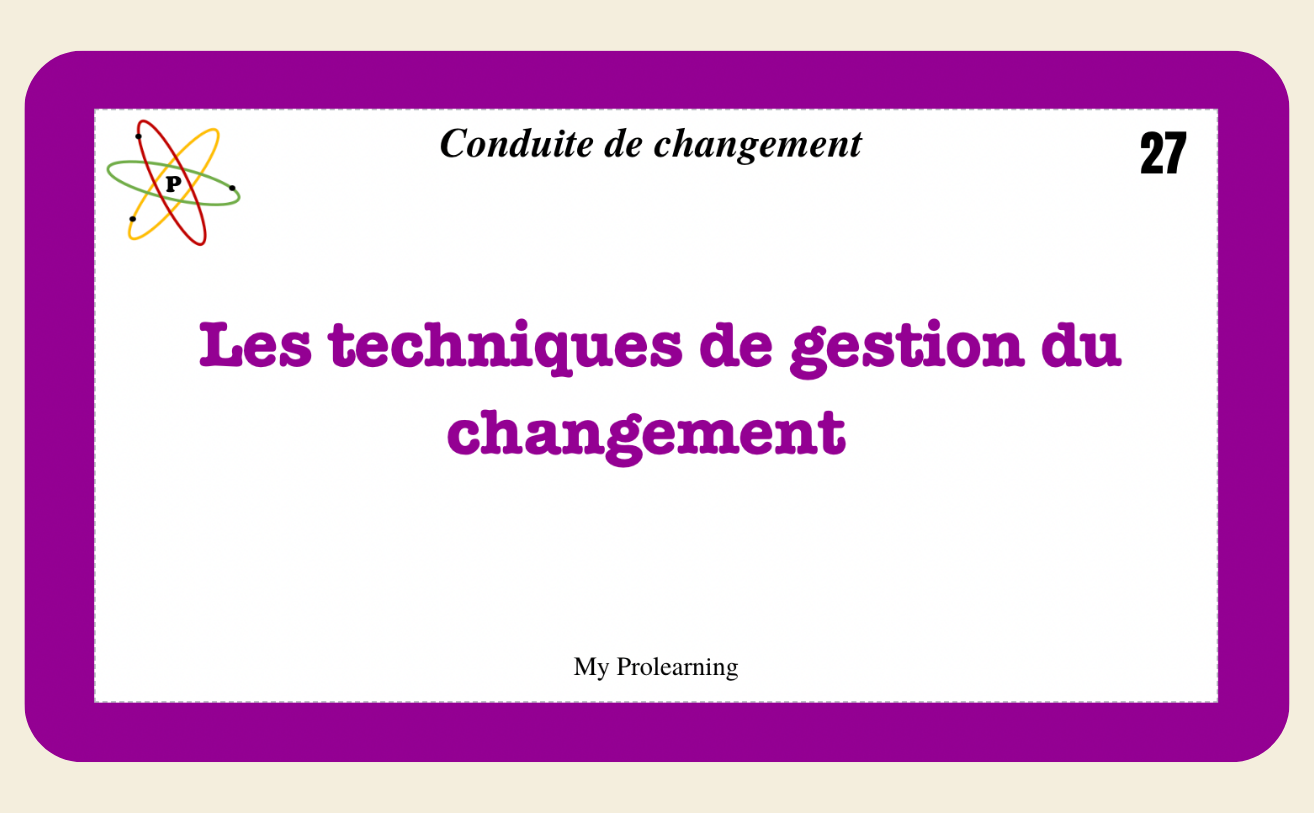 FICHES CONDUITE DE CHANGEMENT - My Prolearning