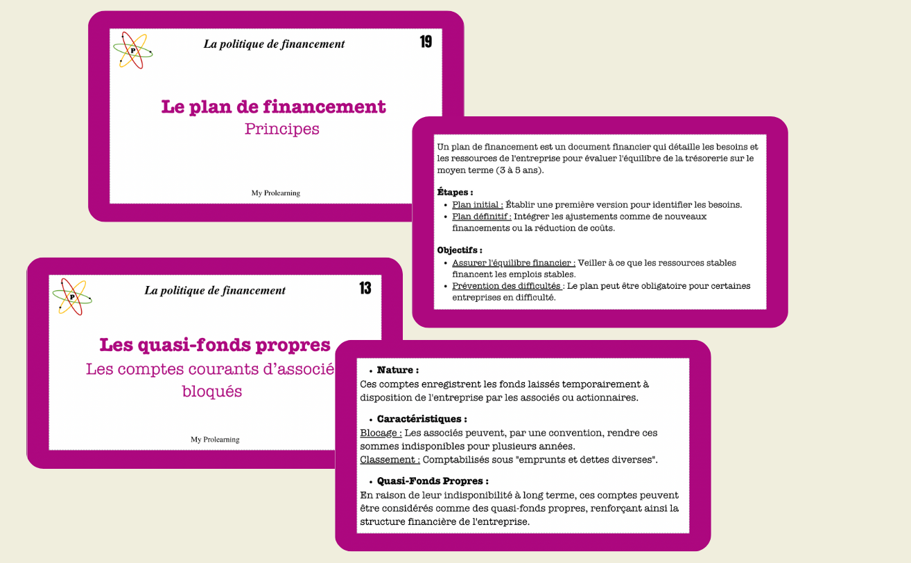 FICHES POLITIQUE DE FINANCEMENT - My Prolearning