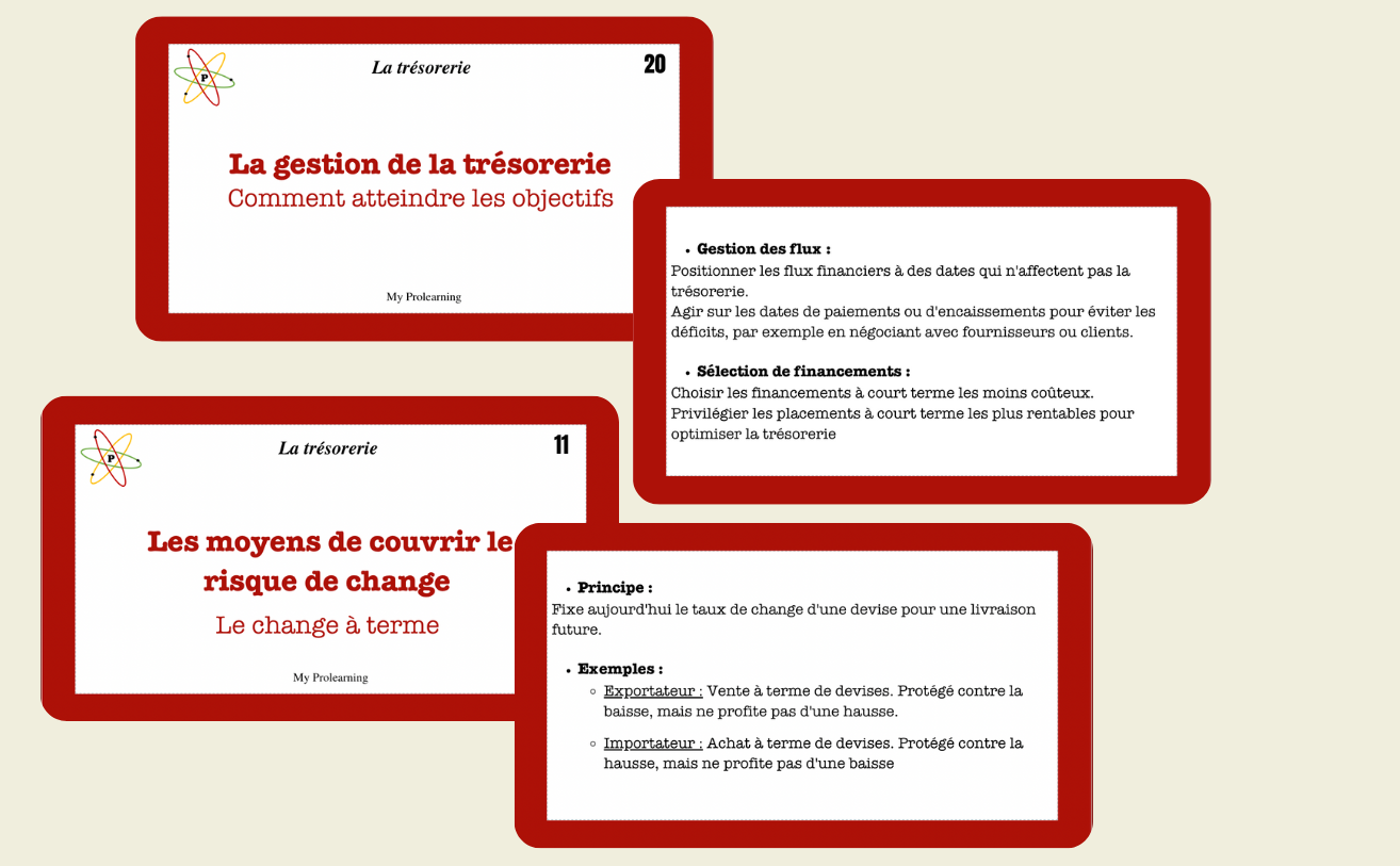 FICHES TRÉSORERIE - My Prolearning