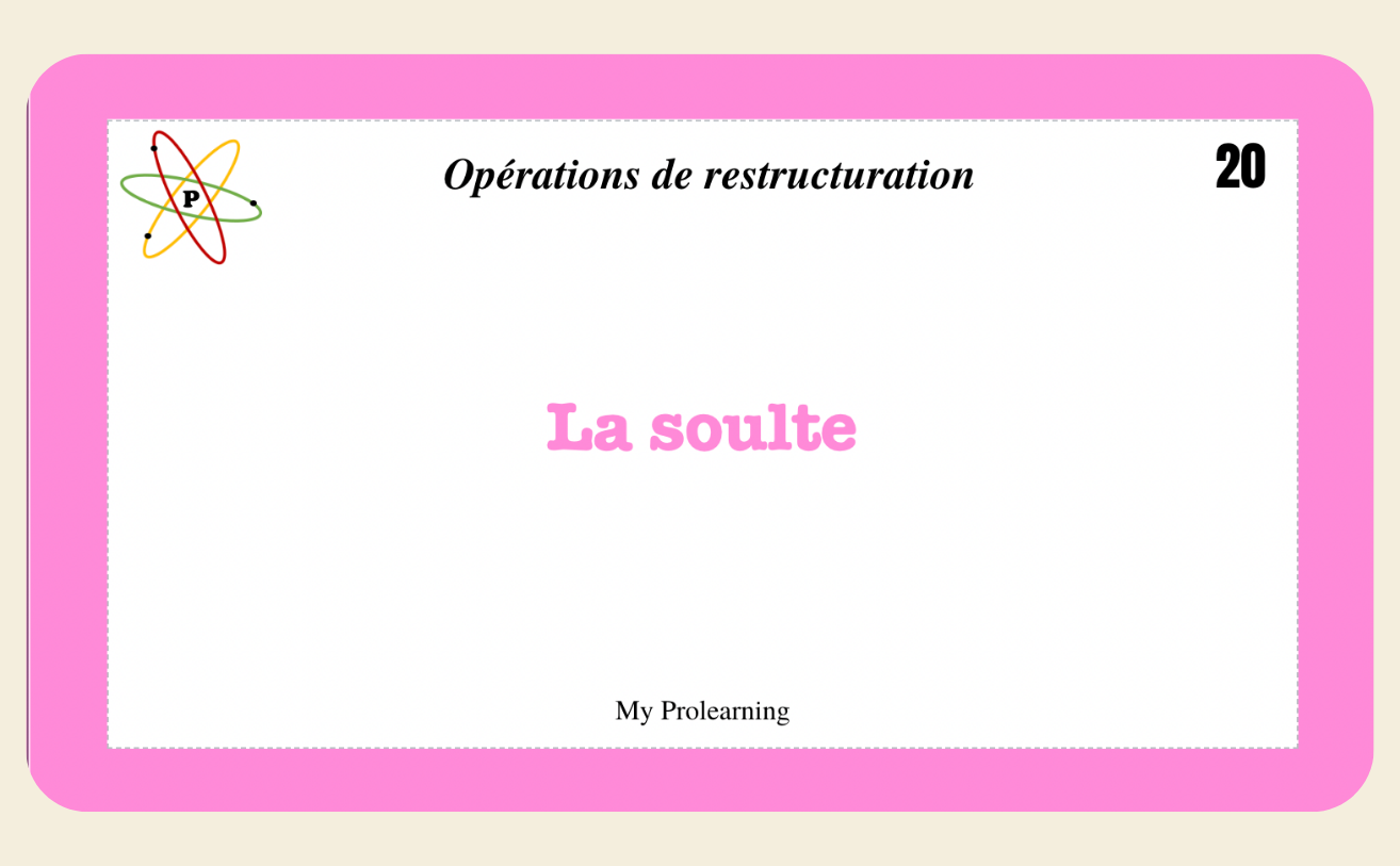 FICHES OPÉRATIONS DE RESTRUCTURATION - My Prolearning