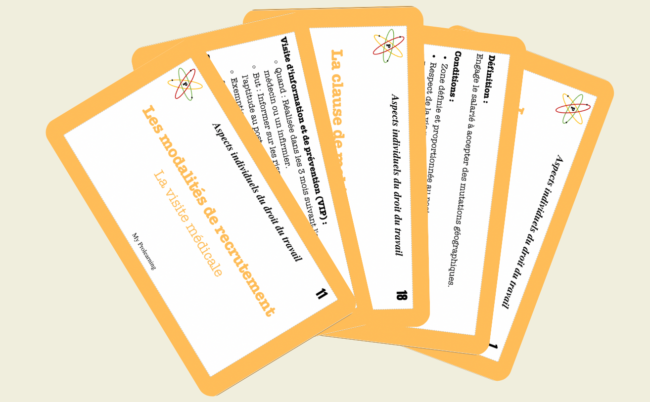 FICHES ASPECTS INDIVIDUELS DU DROIT DU TRAVAIL - My Prolearning