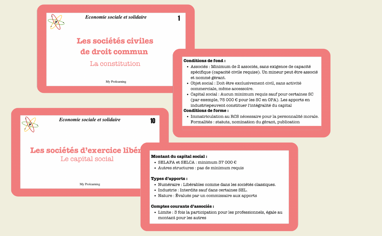 FICHES ÉCONOMIE SOCIALE ET SOLIDAIRE - My Prolearning