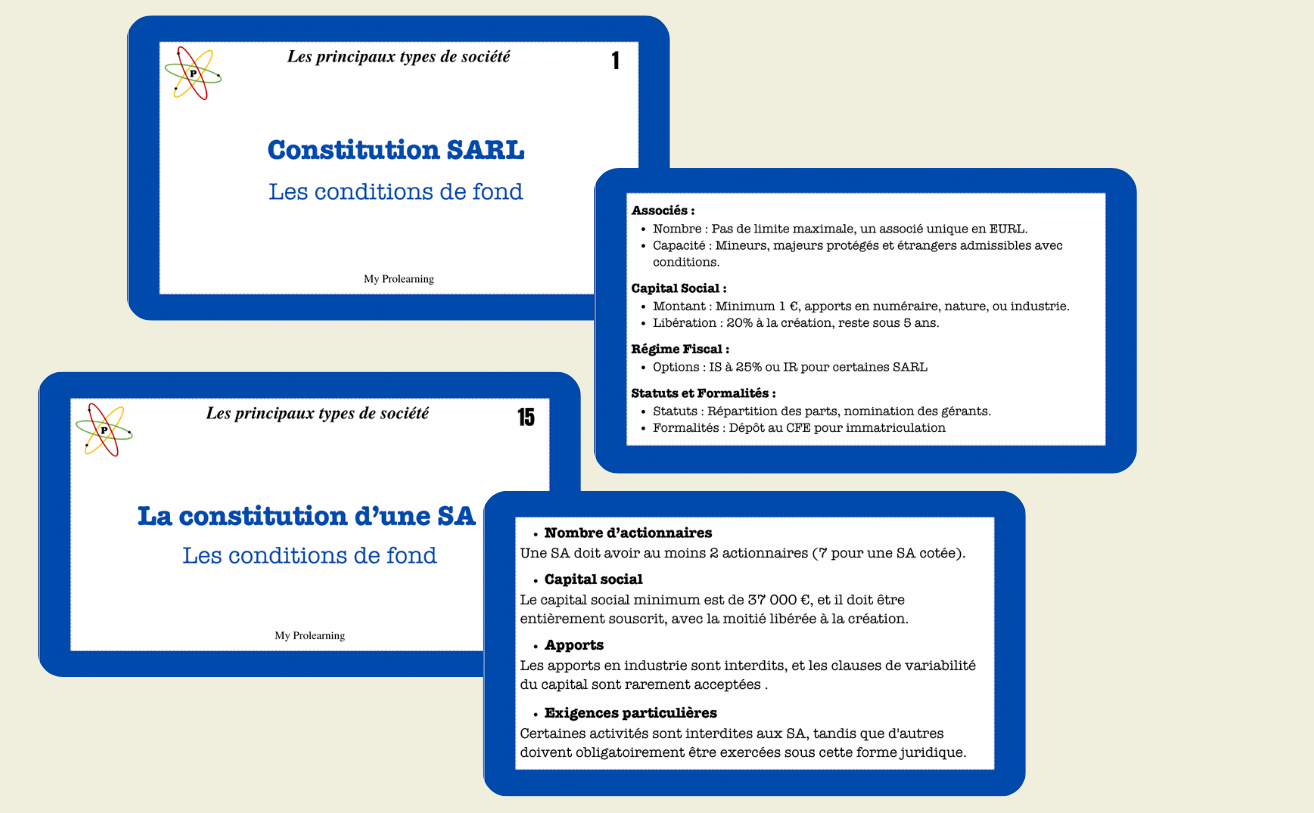 FICHES TYPES DE SOCIÉTÉS - My Prolearning