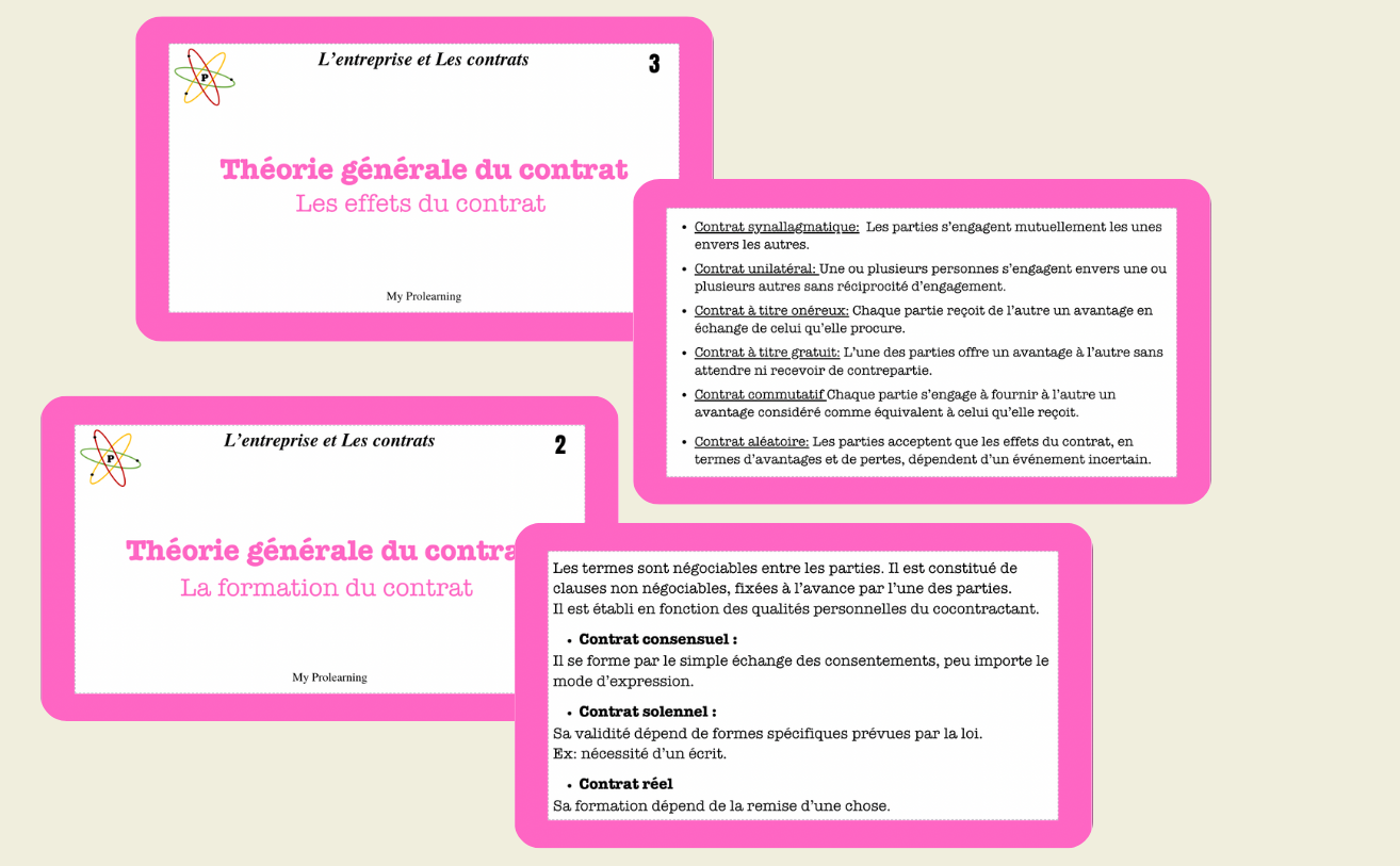 FICHES ENTREPRISES ET CONTRATS - My Prolearning