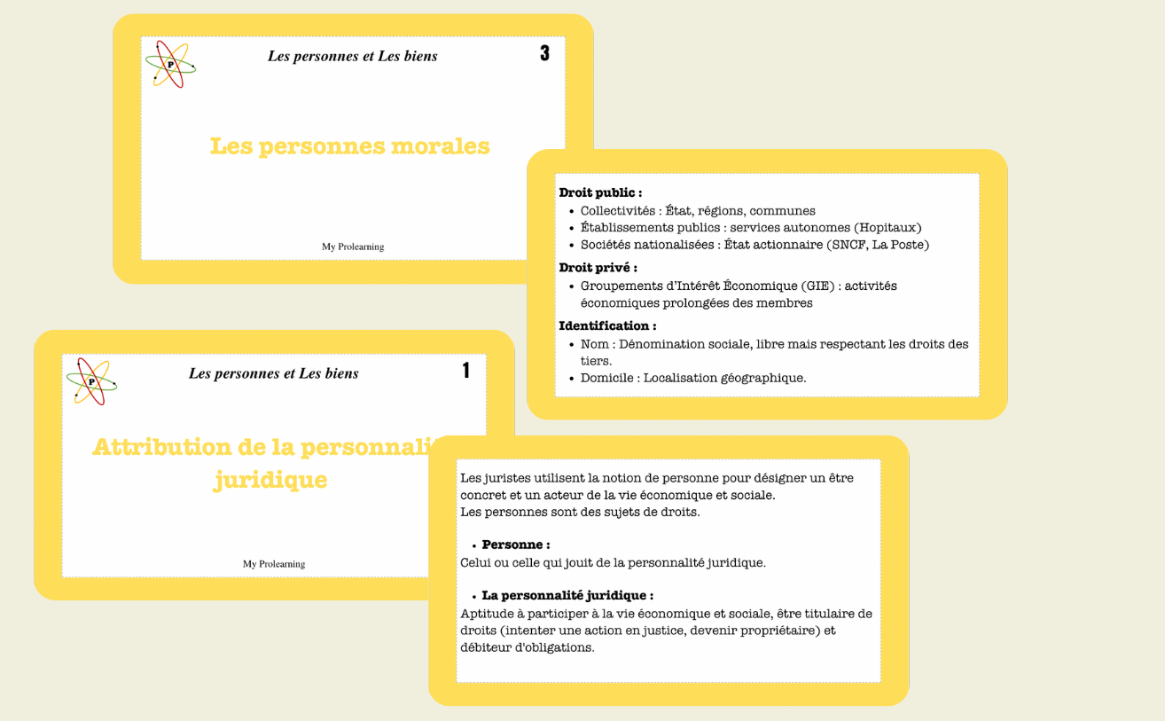 FICHES PERSONNES ET BIENS - My Prolearning