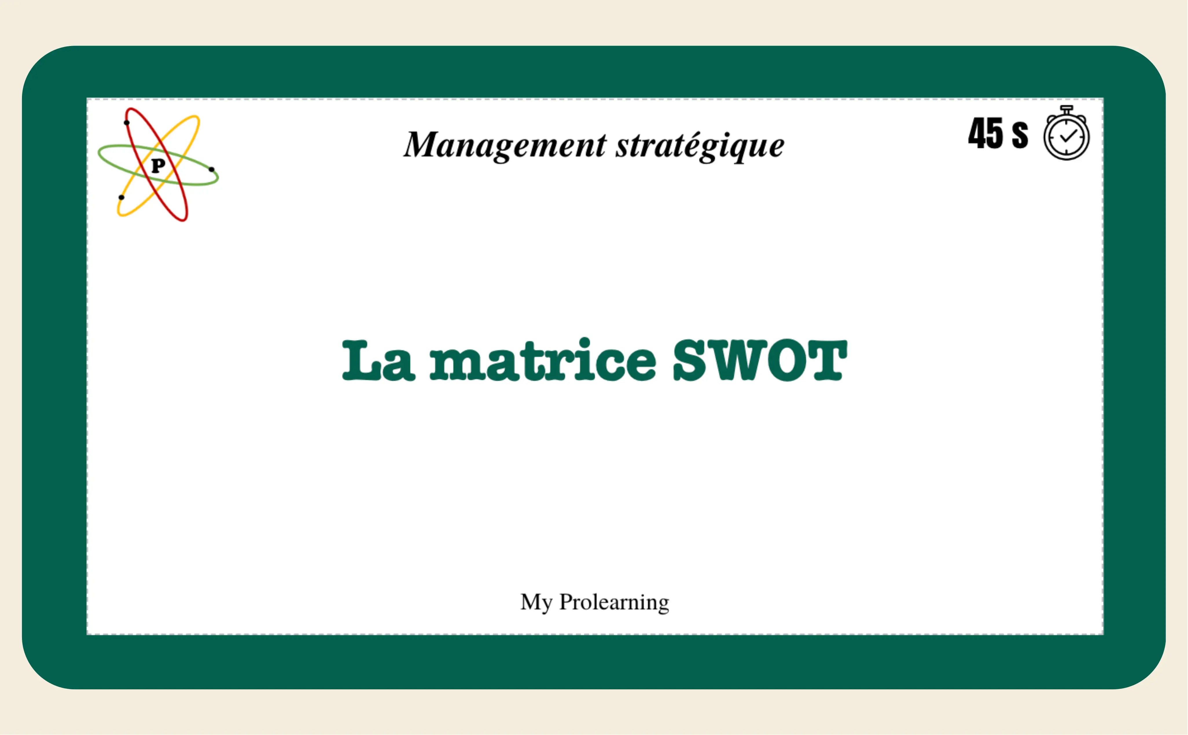FICHES MANAGEMENT STRATEGIQUE - My Prolearning 