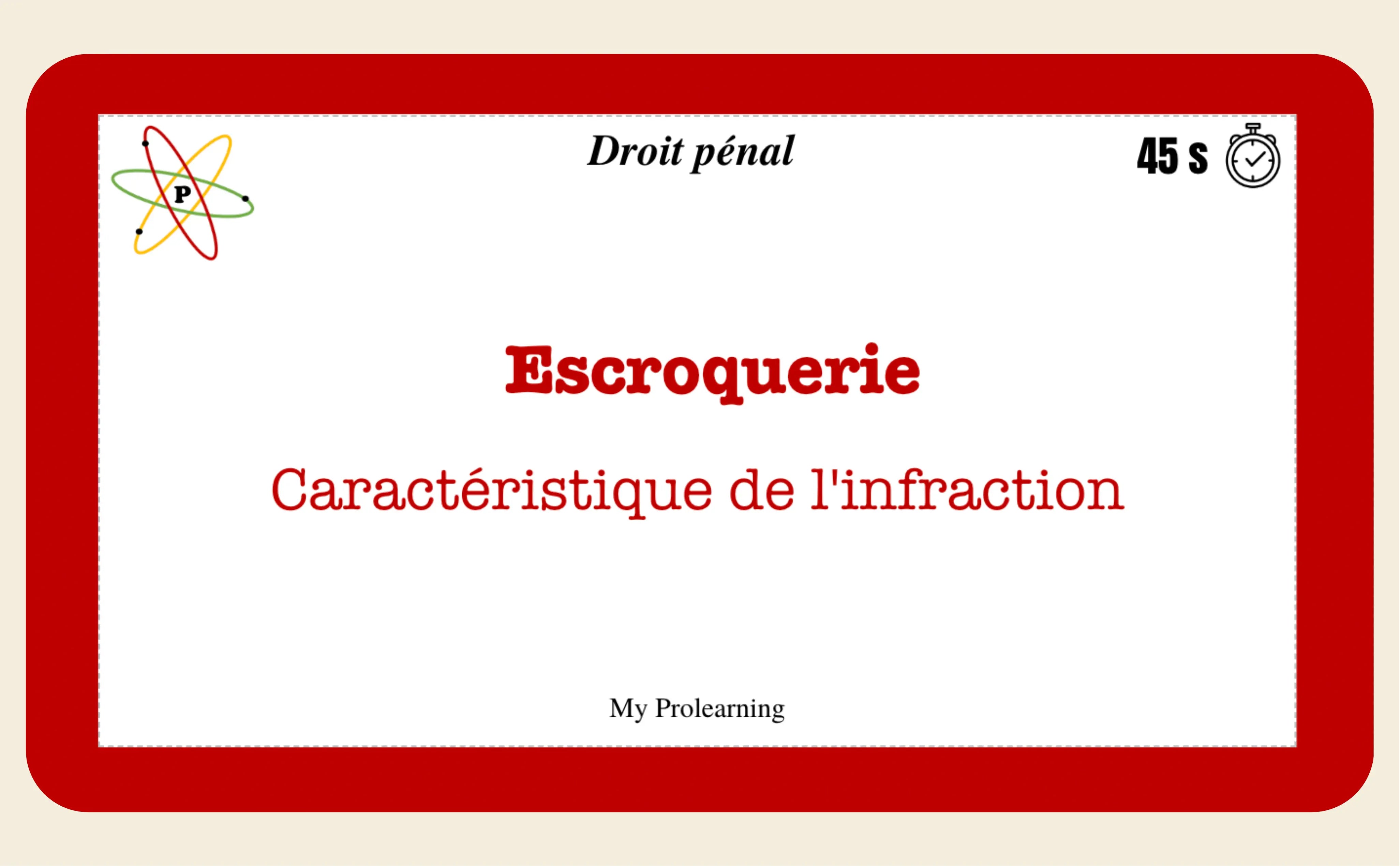 FICHES DROIT PENAL - My Prolearning 