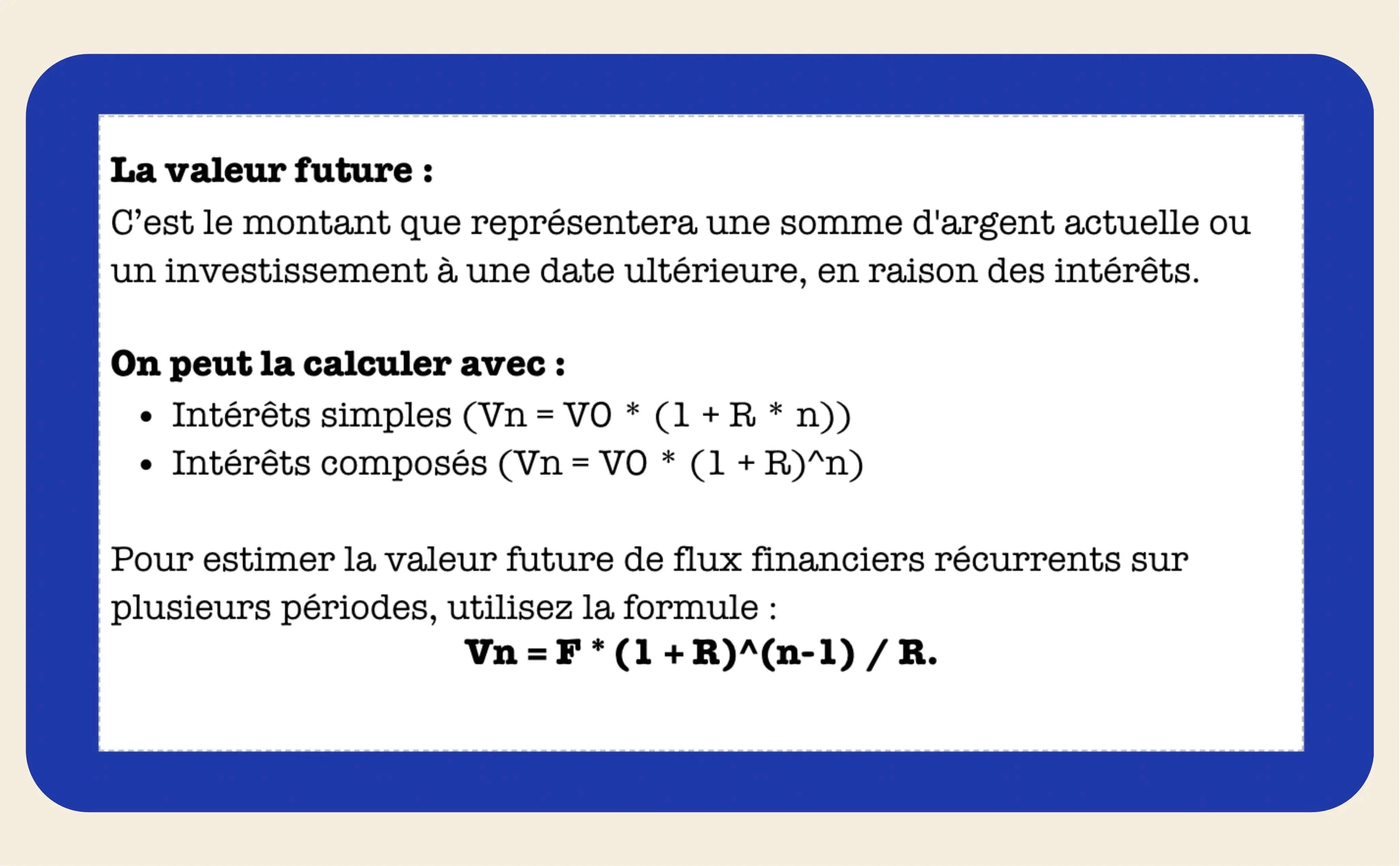 FICHES DE LA VALEUR - My Prolearning 