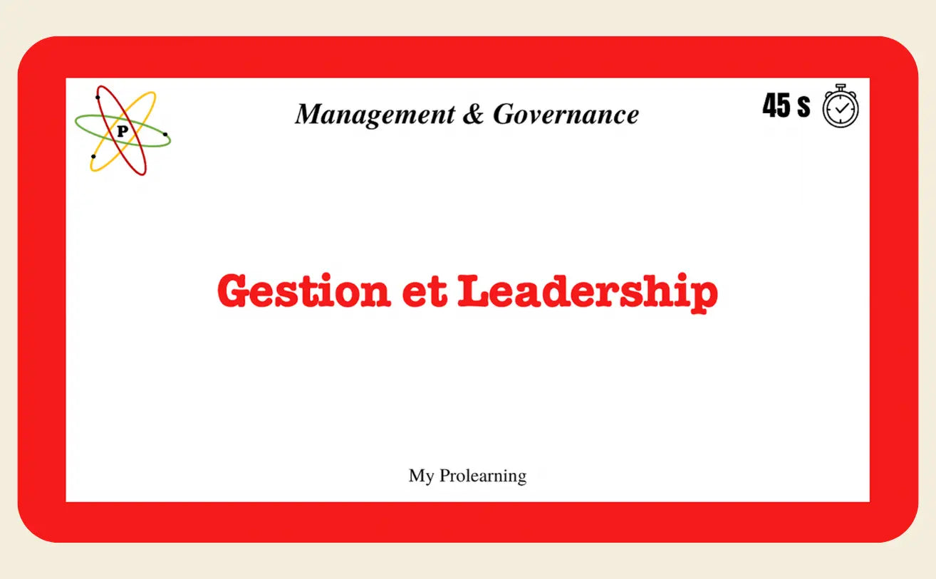 Fiches Management & Governance - My Prolearning 