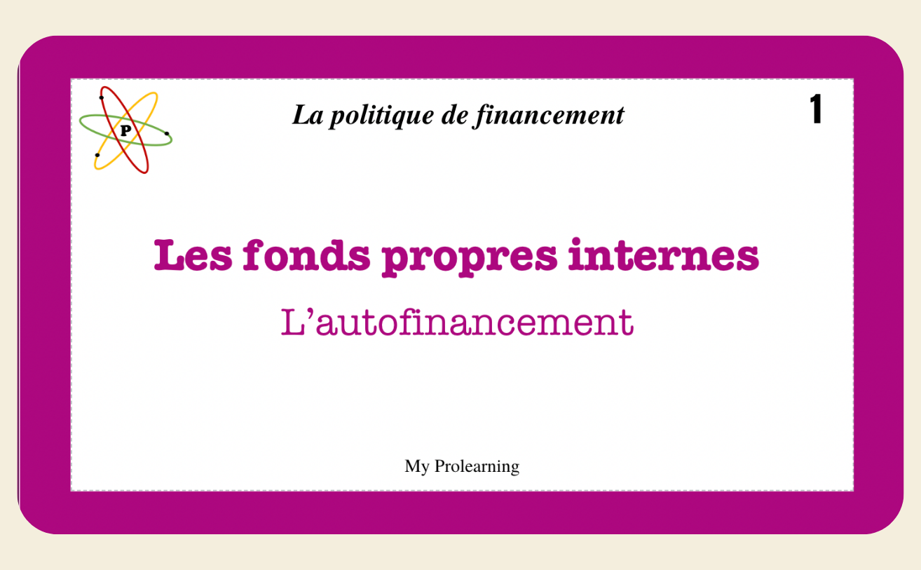 FICHES POLITIQUE DE FINANCEMENT - My Prolearning