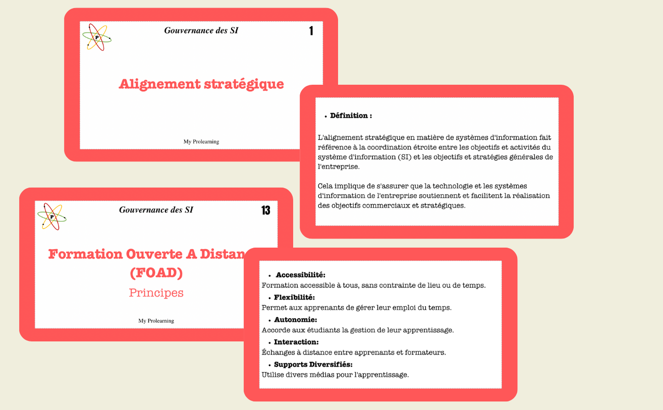 FICHES GOUVERNANCE DES SI - My Prolearning