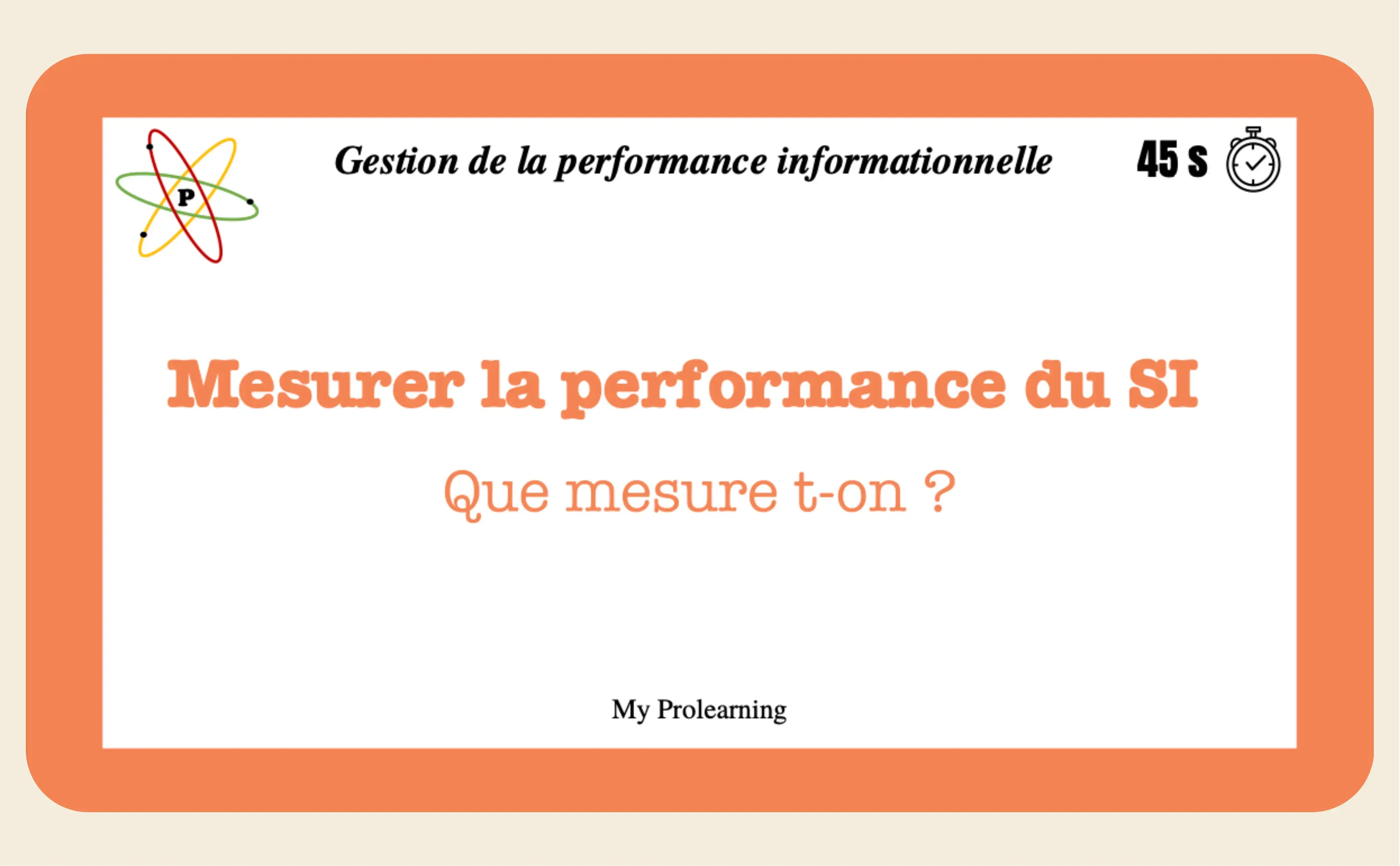 FICHES GESTION DE LA PERFORMANCE - My Prolearning 