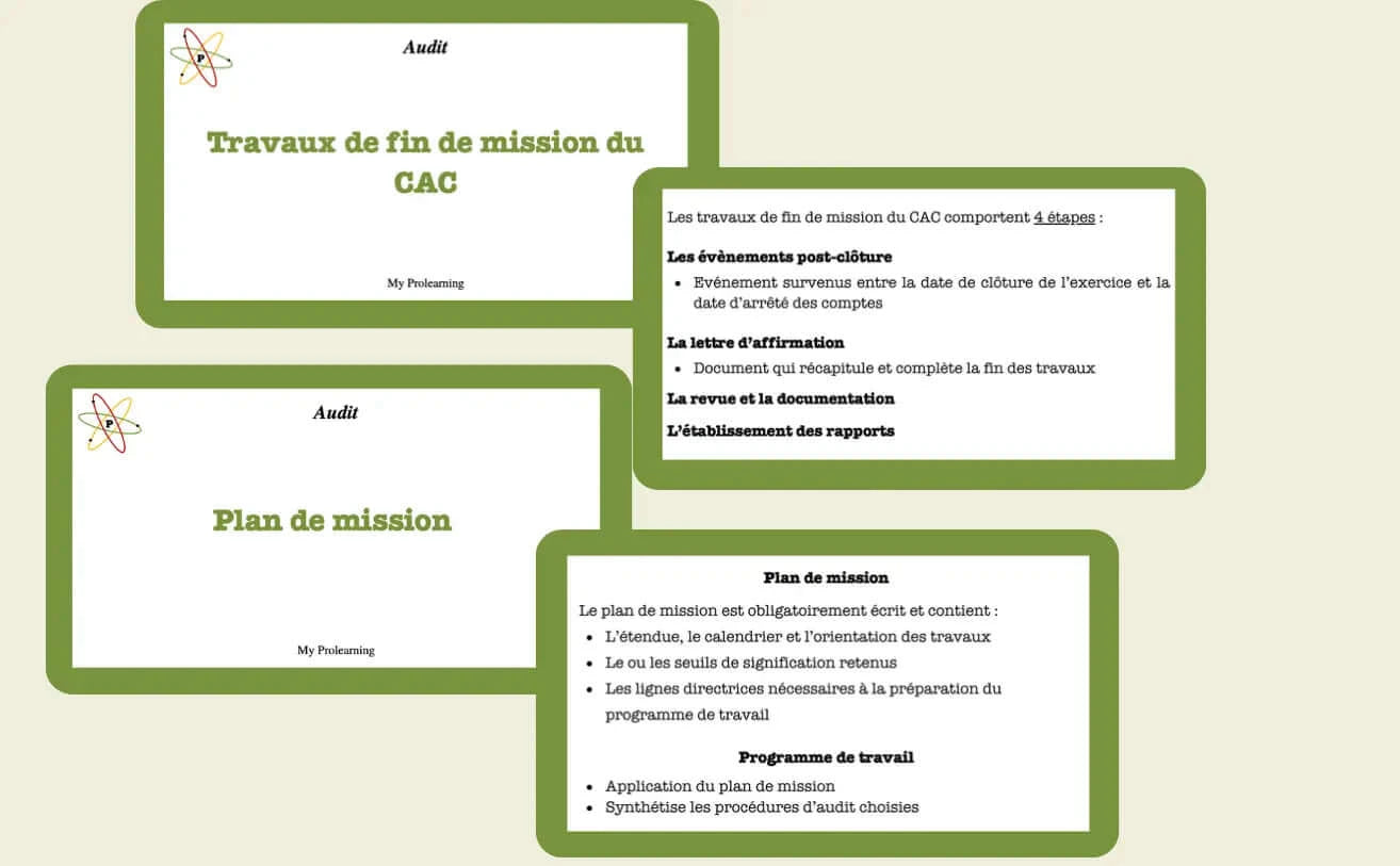 FICHES AUDIT - My Prolearning 