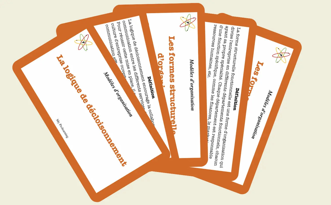 FICHES MODÈLES D'ORGANISATION - My Prolearning 